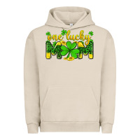 Pigment French Oak one lucky mom Urban Hoodie - Zillion Design Studio