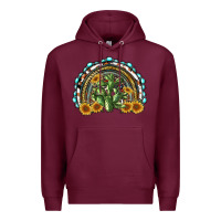 Burgundy western rainbow with cactus Premium Hoodie - RanaPortraitStore