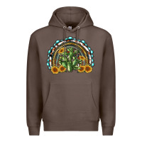 Coffee western rainbow with cactus Premium Hoodie - RanaPortraitStore
