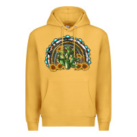 Mustard western rainbow with cactus Premium Hoodie - RanaPortraitStore