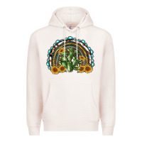 Pale Pink western rainbow with cactus Premium Hoodie - RanaPortraitStore
