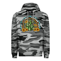 Slate Camo western rainbow with cactus Premium Hoodie - RanaPortraitStore
