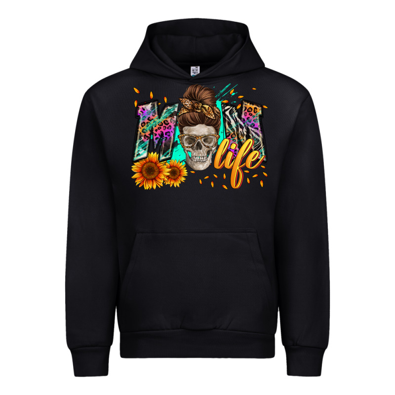 Mom Life With Skull Urban Hoodie by Zillion Design Studio | Teevron
