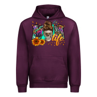 Mauve Wine mom life with skull Urban Hoodie - Zillion Design Studio