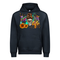 Navy mom life with skull Urban Hoodie - Zillion Design Studio