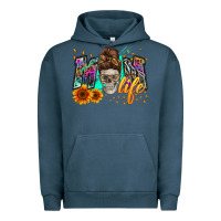 Pigment Midnight Navy mom life with skull Urban Hoodie - Zillion Design Studio