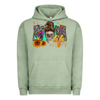 Pigment Oil Green mom life with skull Urban Hoodie - Zillion Design Studio