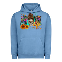 Pigment Pebble Blue mom life with skull Urban Hoodie - Zillion Design Studio