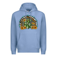 Colony Blue western rainbow with cactus Premium Hoodie - RanaPortraitStore
