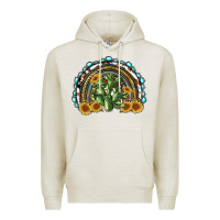 Oatmeal Heather western rainbow with cactus Premium Hoodie - RanaPortraitStore