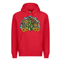 Red western rainbow with cactus Premium Hoodie - RanaPortraitStore