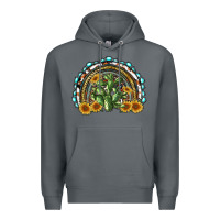 Rock western rainbow with cactus Premium Hoodie - RanaPortraitStore