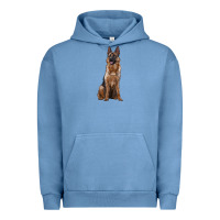 Pigment Pebble Blue german shepherd Urban Hoodie - RanaPortraitStore