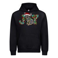 Black french bulldog christmas joy Urban Hoodie - RanaPortraitStore