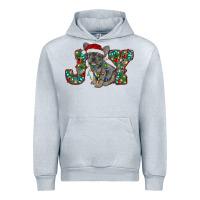 Heather Grey french bulldog christmas joy Urban Hoodie - RanaPortraitStore