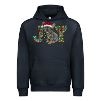 Navy french bulldog christmas joy Urban Hoodie - RanaPortraitStore