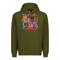 Army Green coffee is my love language Premium Hoodie - Zillion Design Studio