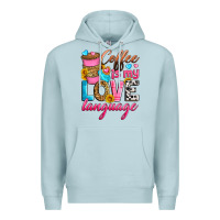 Blue Mist coffee is my love language Premium Hoodie - Zillion Design Studio