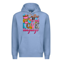 Colony Blue coffee is my love language Premium Hoodie - Zillion Design Studio