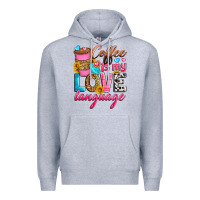 Heather Grey coffee is my love language Premium Hoodie - Zillion Design Studio