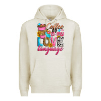 Oatmeal Heather coffee is my love language Premium Hoodie - Zillion Design Studio
