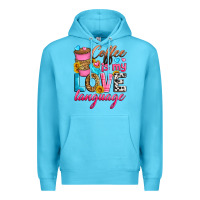 Ocean Blue coffee is my love language Premium Hoodie - Zillion Design Studio