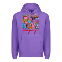 Purple coffee is my love language Premium Hoodie - Zillion Design Studio