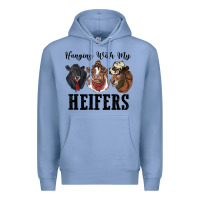 Colony Blue hanging with my heifers Premium Hoodie - RanaPortraitStore