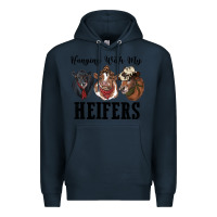 Navy hanging with my heifers Premium Hoodie - RanaPortraitStore