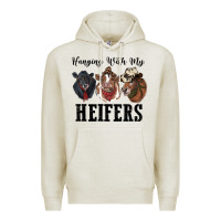 Oatmeal Heather hanging with my heifers Premium Hoodie - RanaPortraitStore