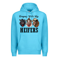 Ocean Blue hanging with my heifers Premium Hoodie - RanaPortraitStore