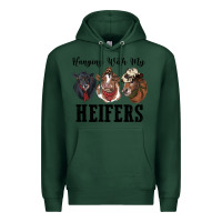 Sports Green hanging with my heifers Premium Hoodie - RanaPortraitStore
