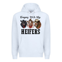 White hanging with my heifers Premium Hoodie - RanaPortraitStore