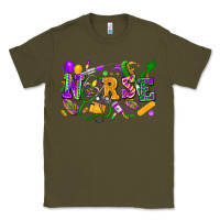 Army Green nurse mardi gras Classic Tee - FaDigitalArtStudio
