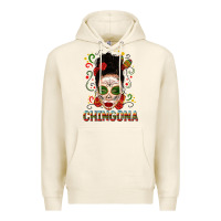 Tofu Mexicana Skull Girl Messy Bun Premium Hoodie - texasbilliewilder