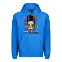 True Royal Mexicana Skull Girl Messy Bun Premium Hoodie - texasbilliewilder