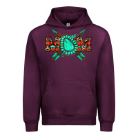 Mauve Wine aztec mom Urban Hoodie - Zillion Design Studio