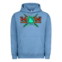 Pigment Pebble Blue aztec mom Urban Hoodie - Zillion Design Studio