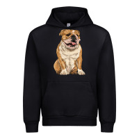 Black english bulldog Urban Hoodie - RanaPortraitStore