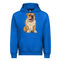 Cobalt english bulldog Urban Hoodie - RanaPortraitStore