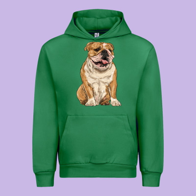 English Bulldog Urban Hoodie Designed By Ranaportraitstore