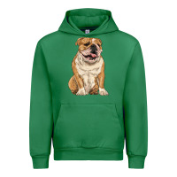 Emerald english bulldog Urban Hoodie - RanaPortraitStore
