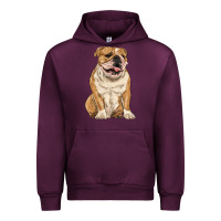 Mauve Wine english bulldog Urban Hoodie - RanaPortraitStore