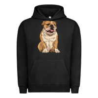 Pigment Black english bulldog Urban Hoodie - RanaPortraitStore