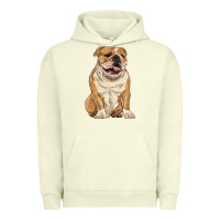 Pigment Pistachio english bulldog Urban Hoodie - RanaPortraitStore