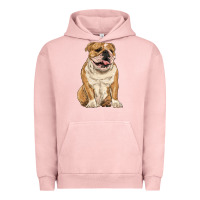 Pigment Salmon english bulldog Urban Hoodie - RanaPortraitStore