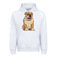 White english bulldog Urban Hoodie - RanaPortraitStore
