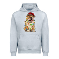 Heather Grey christmas bulldog Urban Hoodie - RanaPortraitStore