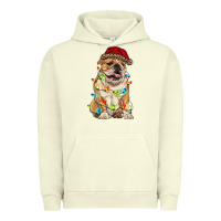 Pigment Pistachio christmas bulldog Urban Hoodie - RanaPortraitStore