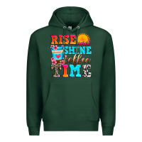 Sports Green rise and shine coffee time Premium Hoodie - Zillion Design Studio